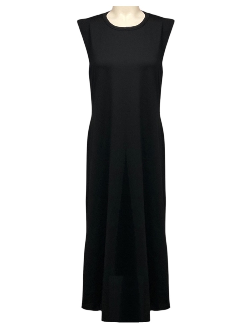 Jean Paul Gaultier Femme Black Sleeveless Jersey Stretch Midi Dress
